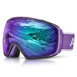 AVAWAY OTG Ski Goggles Magnetic Snowboarding Safety Glasses Anti Scratch Anti Fog 100% UV Protection