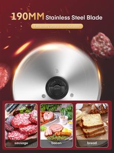 FOHERE Electric Meat Slicer 200W – Adjustable Stainless Steel Blade