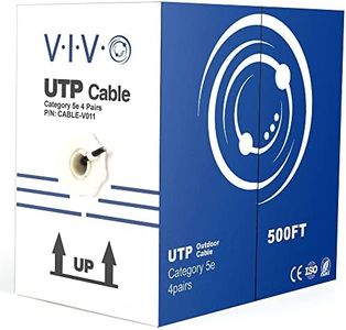 VIVO Black 500ft Bulk Cat5e, CCA Ethernet Cable, UTP Pull Box, Cat-5e Wire, Waterproof, Outdoor, Direct Burial CABLE-V011