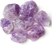 MAIBAOTA 1.6" Amethyst 4pcs Rough Stones Healing Crystals Natural Raw Gemstones Gifts for Beginners Protection Chakra Reiki Spiritual Balancing Meditation Bulk Rocks