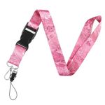 cobee Badge Lanyards with Detachable Buckle, Keychain Lanyard for Women Men Heavy Duty Neck Lanyard Badge Holders Lanyard for Nurse Teachers Office School Supplies (Pink Marble)