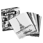 Black White Wall Collage Kit Aesthetic Pictures 50 set 8x10 inches, City Chic Wall Decor for Teen Girls, Wall Art Prints, College Dorm Room Decor, Photo Collection