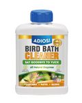 ADIOS! Bird Bath Cleaner for Outdoor Fountains and Bowls, Safely Cleans Metal, Glass and Stone (8oz)