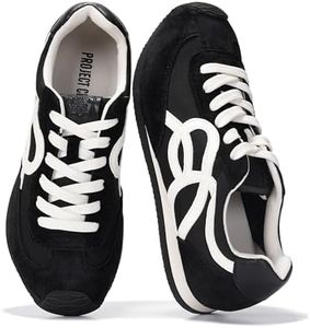 Project Cloud Womens Shoes with Memory Foam Insole Trendy Sneakers for Women - Lightweight & Non-Slip Womens Sneakers Walking Shoes for Women Footwear(Lowy,BLK,5.5)