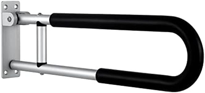 Toilet Grab Bar Flip Up 304 Stainless Steel Flip Up Grab Bar for Bathroom 24 Inches Fold Down Grab Bars U Shaped and Wall Mount Safety Handle Handicap for Seniors Elderly Pregnant Injured Patients