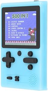 Alomejor Consola de Juegos Retro, Divertida Consola de Juegos Portátil para Viajes a Casa de Aficionados (Azul)