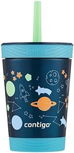 Contigo THERMALOCK Spill-Proof Kids Stainless Steel Tumbler with Straw, 12 Oz., Blueberry Raspberry Cosmos