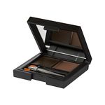 Sleek MakeUP Brow Kit, Brow Wax and Powder Kit with Tweezers and 2 Brushes, Define and Sculpt Brow with a Travel Size Kit, Extra Dark