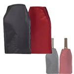 Set of 2 Wine Cooler Sleeve, Wine Bottle Cooler - Freezer Bottle Cooler Sleeve, Red and Black Mixed for Keeping Wine and Dinner Parties Picnics Festivals