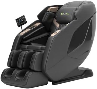 Real Relax 4D Massage Chair Full Body Zero Gravity Shiatsu Massage Recliner with SL Track, Yoga Stretching, UI Touch Screen, Foot Rollers, Heating and Wireless Charger, PS5200 Black