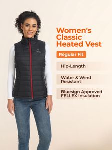 ORORO Women’s Heated Vest, Black – Size Small