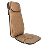HCI eSebone Car Seat Massager Cushion with 6 Massage Nodes | Heat Vibration for Neck Shoulders Back & Hips | Lumbar Support Massage Pad for Car Home Office Pain Relief Therapy | Gift for Family & Friends (Brown)