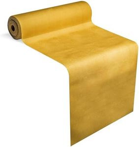 AH AMERICAN HOMESTEAD Paper Dining Table Runner for Party 78 ft = 20 Perforated Table Runners 16” x 48”- Strong, Absorbent, Disposable Linen-Like Table Cover Roll (Mustard Gold)