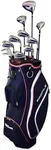 Wilson Women's Profile Complete Golf Set with Cart Bag - Right Hand, Petite, Ladies, Navy/Rose Gold/Silver