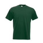 Fruit of the Loom Men's Super Premium Short Sleeve T Shirt, Bottle Green, L UK