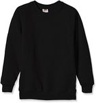 Fruit of the Loom Unisex Kids Raglan Classic Sweater, Black, 12-13 Years (Manufacturer Size:34)