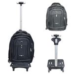 Premium 2-in-1 Trolley Backpack with Detachable Wheeled Base | Laptop, School & Travel Bag | Spacious 3-Compartment School & Travel Bag with Adjustable Handle | Heavy-Duty Wheels & Water-Resistant