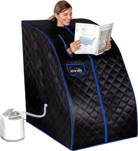 SereneLife Portable Steam One Person Sauna, Home Sauna Tent, Mini Portable Sauna, Home Steam Sauna, Steam Room, Portable Sauna at Home, Indoor Sauna, Sauna for Detox & Weight Loss