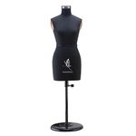 lavandeform Half Scale Dress Form(Not Adult Full Size) 1:2 Miniature Sewing Half Size Mannequin. straightly into Body Inside, Fully Pinnable Dressmaker Dummy. (Black)