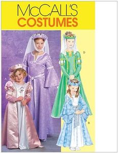 McCall's Patterns M5207 Children's/Girls' Princess Costumes, Size CHJ (7-8-10-12-14)