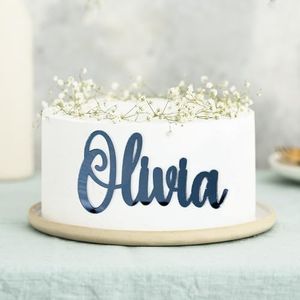 Personalized Cake Topper Name | Custom Cake Name Sign |25 COLORS Acrylic Cake Topper for 4'' 6'' 8'' 10'' Cake | Custom Acrylic Cake Topper | Personalized Cake Decoration Birthday BabyShower Wedding