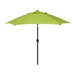 Sunline 9 ft Crank Open Push Tilt Fiberglass Ribs Aluminum Pole Market Patio Umbrella (Lime Green)