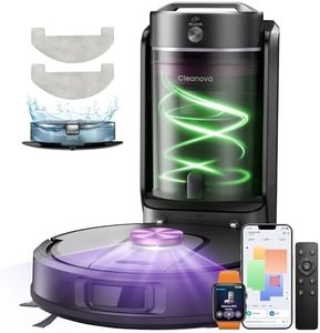 Vexilar Robot Vacuum and Mop with Multi-Cyclone Bagless Self Emptying Docking Station, 10000Pa Suction, LiDAR Navigation, 5 Maps, 180Min Runtime, Robotic Vacuum for Pet Hair, Carpet and Hard Floor