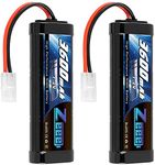 Zeee 7.2V 3600mAh RC NiMH Battery for RC Car RC Truck Associated HPI Losi Kyosho Hobby (2 Pack)