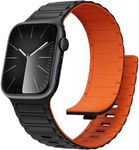 Magnetic Bands for Apple Watch Ultra/2 Band 49mm 46mm 45mm 44mm 42mm iWatch band 42mm 41mm 40mm 38mm Women Men,Soft Silicone Strap Sport Loop Bracelet Wristbands for Apple Watch Series 10 9 8 7 6 5 4 3 2 SE 2nd