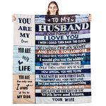 Anniversary Birthday for Husband from Wife, You are My Life Wedding Christmas Blankets Gifts to My Husband, Fleece Blankets Soft Bedding Sofa