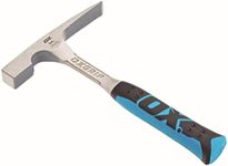 OX Tools OX-P082424 24 oz. Brick Hammer, Non-slip Grip handle, Steel, Ground chisel end