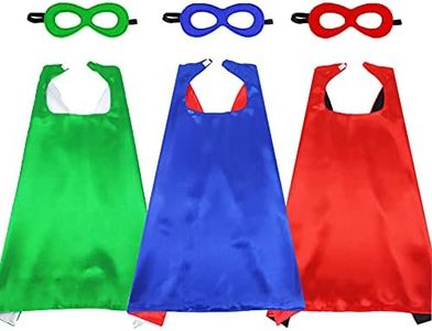 D.Q.Z Kids Superhero Capes and Masks Costume for Girls Boys Dress Up Party Favor,3 Pack