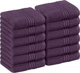 Utopia Towels Cotton Washcloths, 12 Pack, 700 GSM, Plum