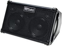 Coolmusic BP40D Rechargerable Acoustic Guitar Amplifier Electrical Guitar Amp-Keyboard Amplifier 80W W/Bluetooth with Reverb Chorus Delay Effect, 6 Inputs,3 Band EQ