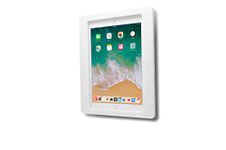 TABcare Anti-Theft Acrylic VESA Enclosure for Apple iPad 7/8/9 10.2" with Free Wall Mount Kit & 90-Degree Angle Charge Cable (iPad 7/8/9 10.2", White)