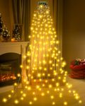 Ollny Christmas Tree Lights Indoor - 2.5mX10 Strands 250 LEDs Outdoor Xmas Lights, Easy to Install Fairy String Lights USB Plug in, Waterproof Outside Decorations for 4-8ft