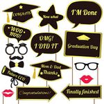 Festiko Happy Graduation Photo Booth Props (Set of 16pcs)