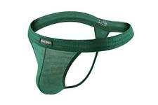 Swbreety Men's Bulge Pouch Thong Underwear Mesh T-Back Tempting G-String Green