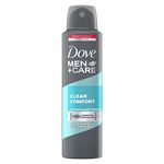 Dove, Men plus Care clean comfort deodorant spray, set of 6, (6 x 150 ml)