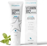 Cali White No Flouride Whitening Toothpaste, Infused with Vitamin B12 Teeth Whitening Toothpaste, Vegan Toothpaste, Pacific Mint, 4 Ounce (1 Pack)