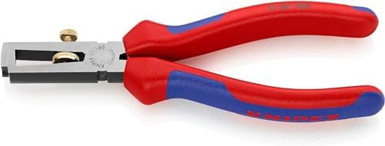 Knipex 11 02 160 End Wire Insulation Stripper with Multi-Component Grip Handle, 5 mm Diameter Stripping Capacities