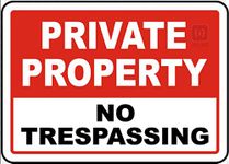 ISEE 360® Private propertie No Trespassing DECAL STICKER Retail Store, Office,Home (30 x 14 cm)