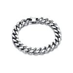 AQUASTREET 100% Stainless Steel 14mm Thick Bold in Silver Chain Bracelet for Mens & Boys