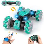 NEXBOX Remote Control Crawler for Kids - 360 Rotation RC Stunt Car 4WD 2.4 GHz OffRoad Vehicle Remote Controlled with Hand Control, Birthday Gift for Boys 6 7 8 9 10 11 12 Years