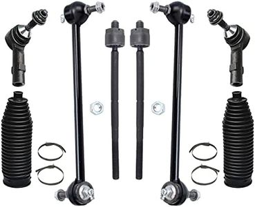 Detroit Axle - Front 8pc Suspension Kit for Ford Taurus X Freestyle Five Hundred Mercury Sable Montego, 4 Inner Tie Rod Ends 2 Sway Bars 2 Boots Replacement