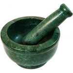 Simran Handicrafts Green Marble Spice Mixer Set - 5-inches