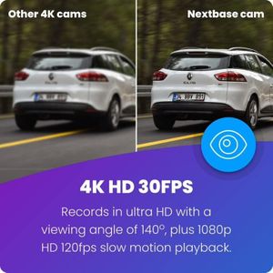 Nextbase 622GW 4K Dash Cam Front & Rear – WiFi, GPS, Dual Camera, Polarising Filter