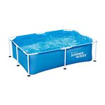 Summer Waves Rectangular Above Ground Tubular Pool 2.1 x 1.5 x 0.61 m - Practical and Easy to Install - 3-Layer PVC Laminated Material - Water Line 51 cm - Delivered with Necessary Accessories 10546