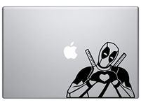 YourChoiceDecals Deadpool Making Heart Sign car Truck SUV Laptop mac Toolbox Wall Window Decal Sticker (Black, 5.5" inches)