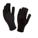 SEALSKINZ Merino Gloves Liner, One Size, Black